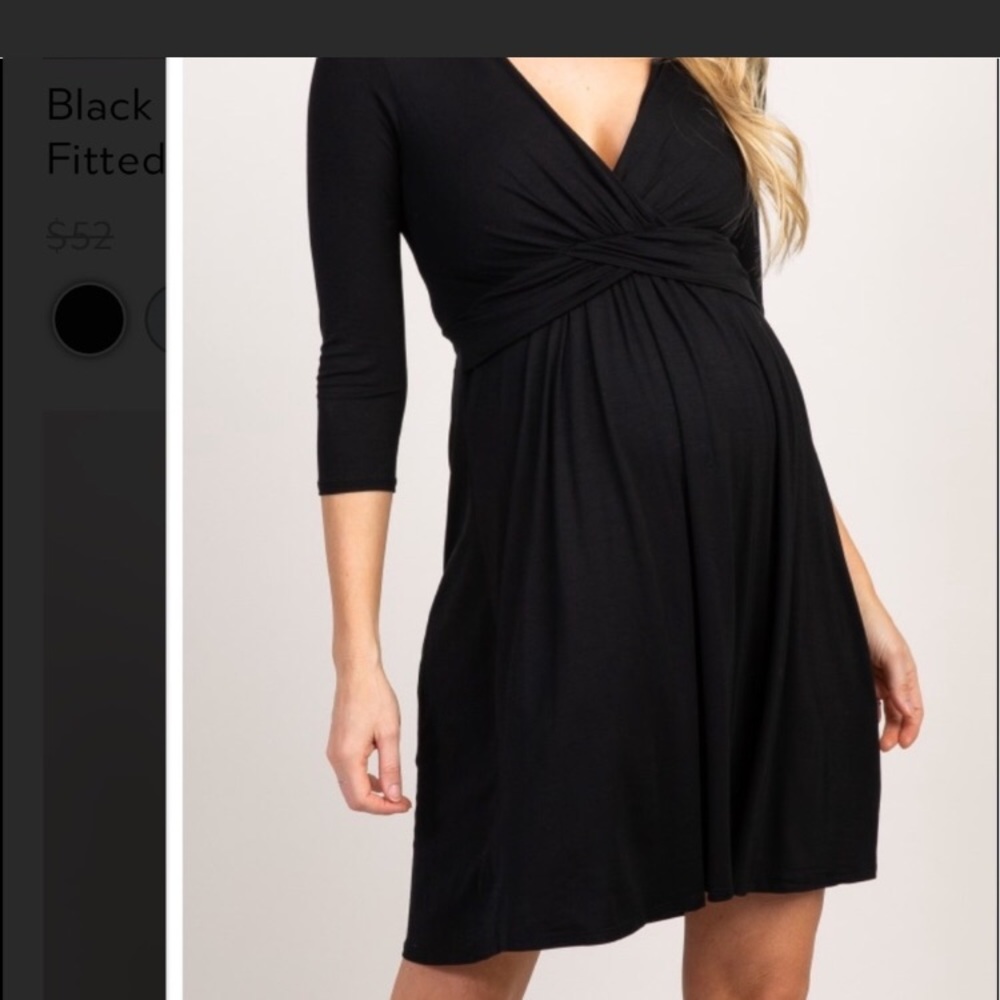 Pinkblush twist front maternity/nursing dress